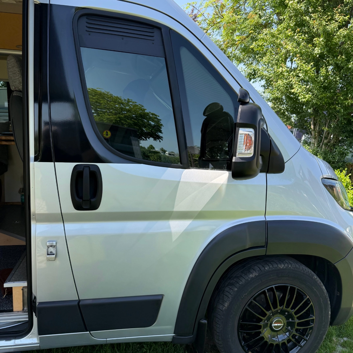 Fliegengitter an der Fahrerhaustür